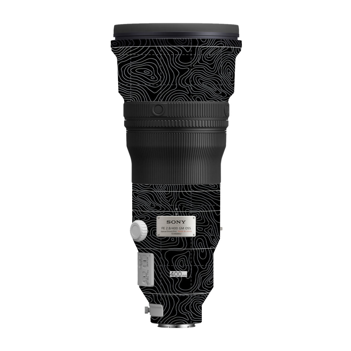 Textured Stealth Slate Sony FE 400mm F/2.8 GM Camera Lens Skin