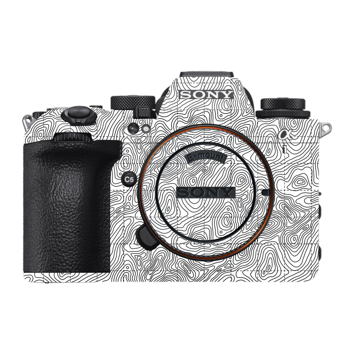 Textured Topo Flow Sony A1 Mark II Camera Skin