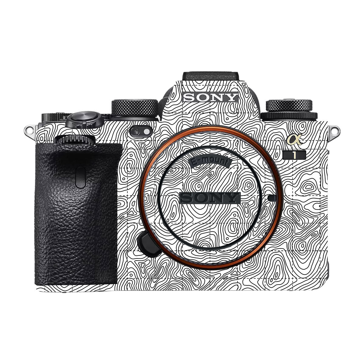 Textured Topo Flow Sony A1 Camera Skin