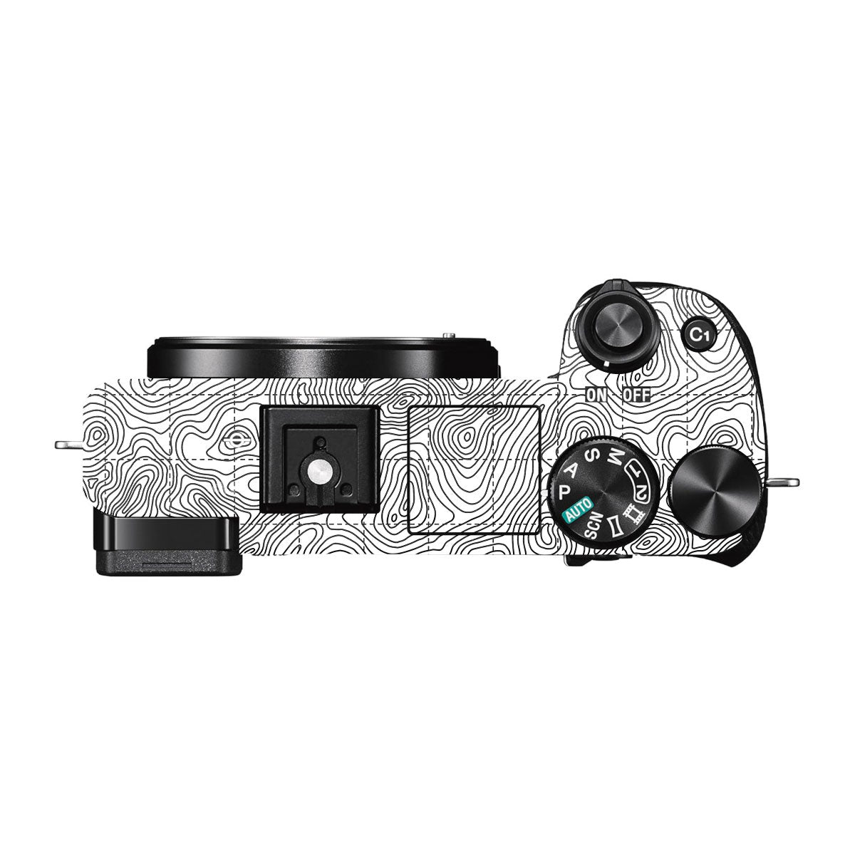 Textured Topo Flow Sony A6000 Camera Skins