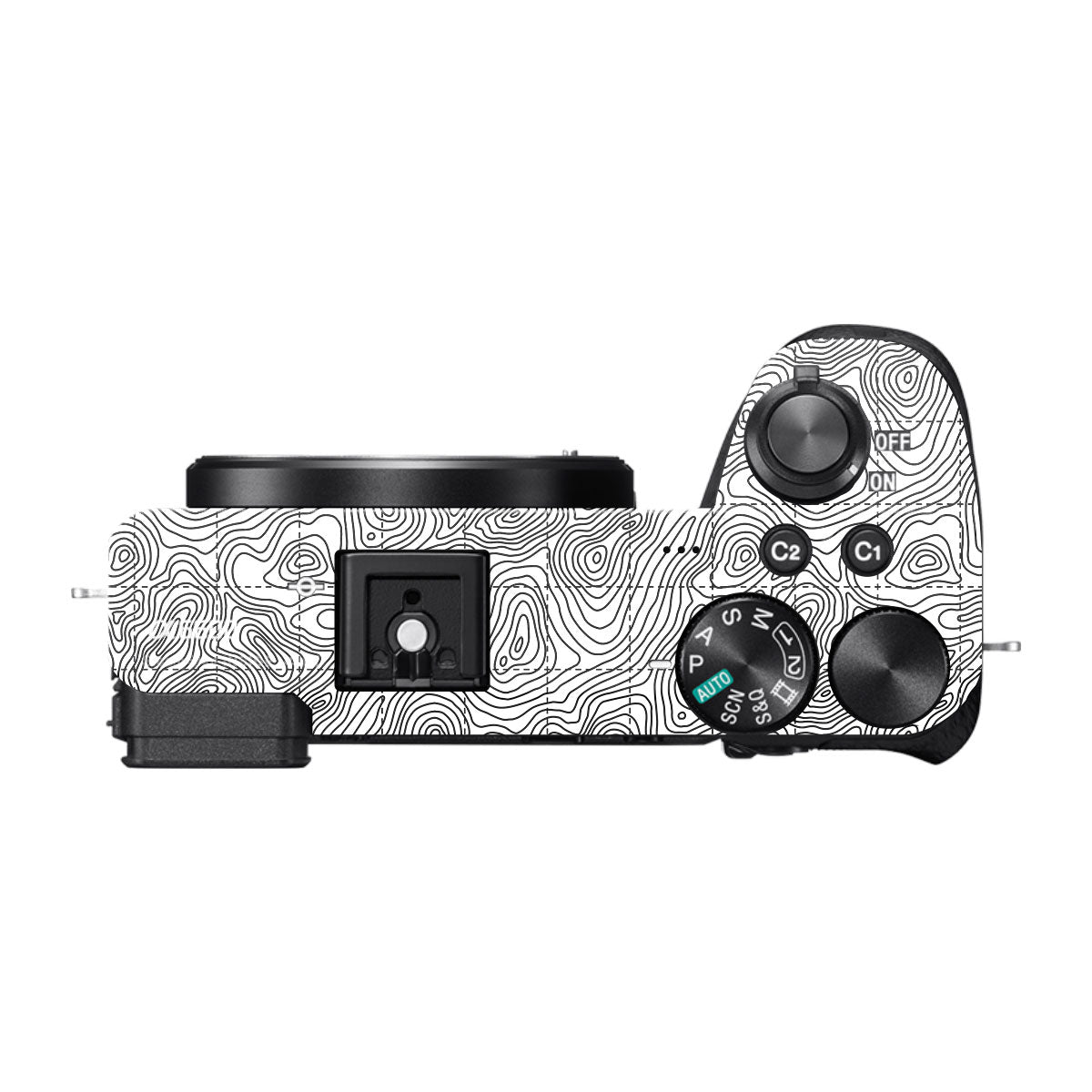 Textured Topo Flow Sony A6700 Camera Skin
