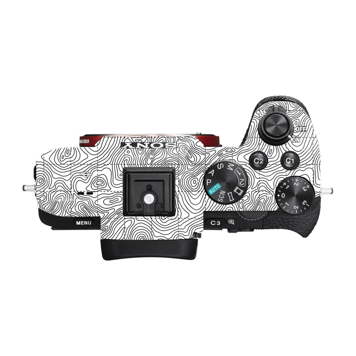 Textured Topo Flow Sony A7R IV Camera Skin