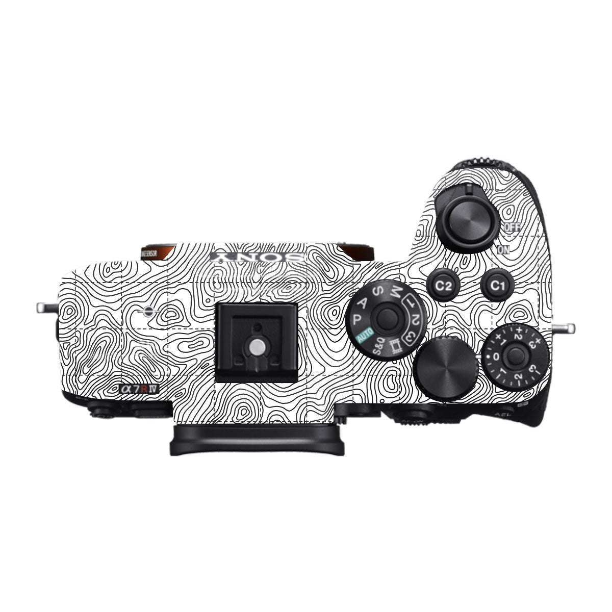 Textured Topo Flow Sony A7RV Camera Skin