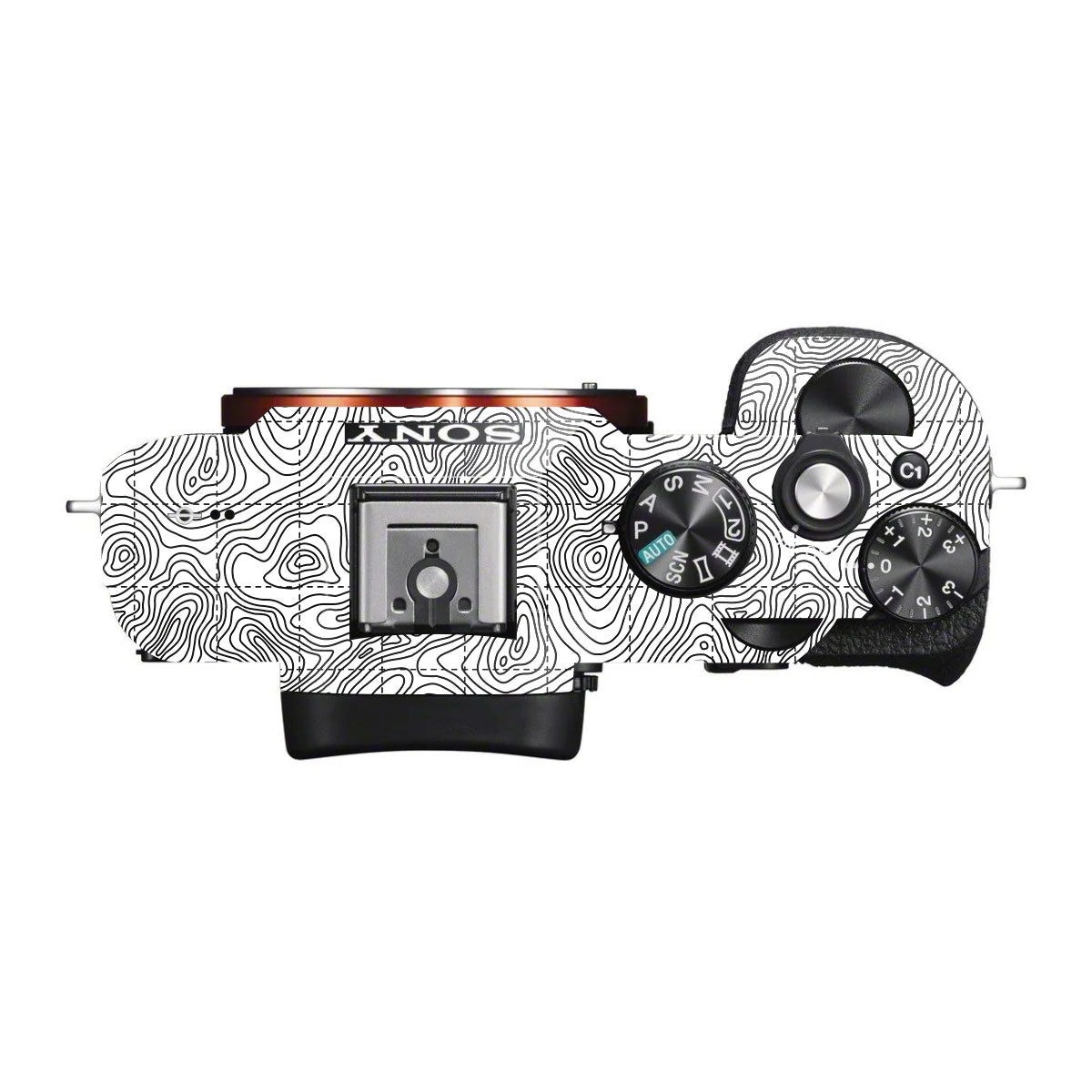 Textured Topo Flow Sony A7 V Camera Skin