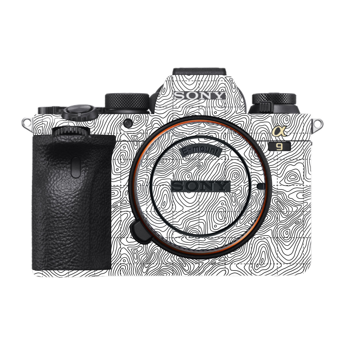 Textured Topo Flow Sony A9 Camera Skins