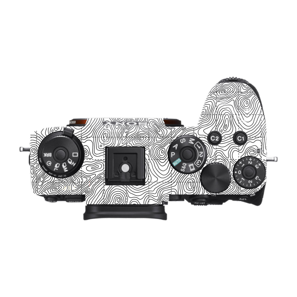 Textured Topo Flow Sony A9 Camera Skins