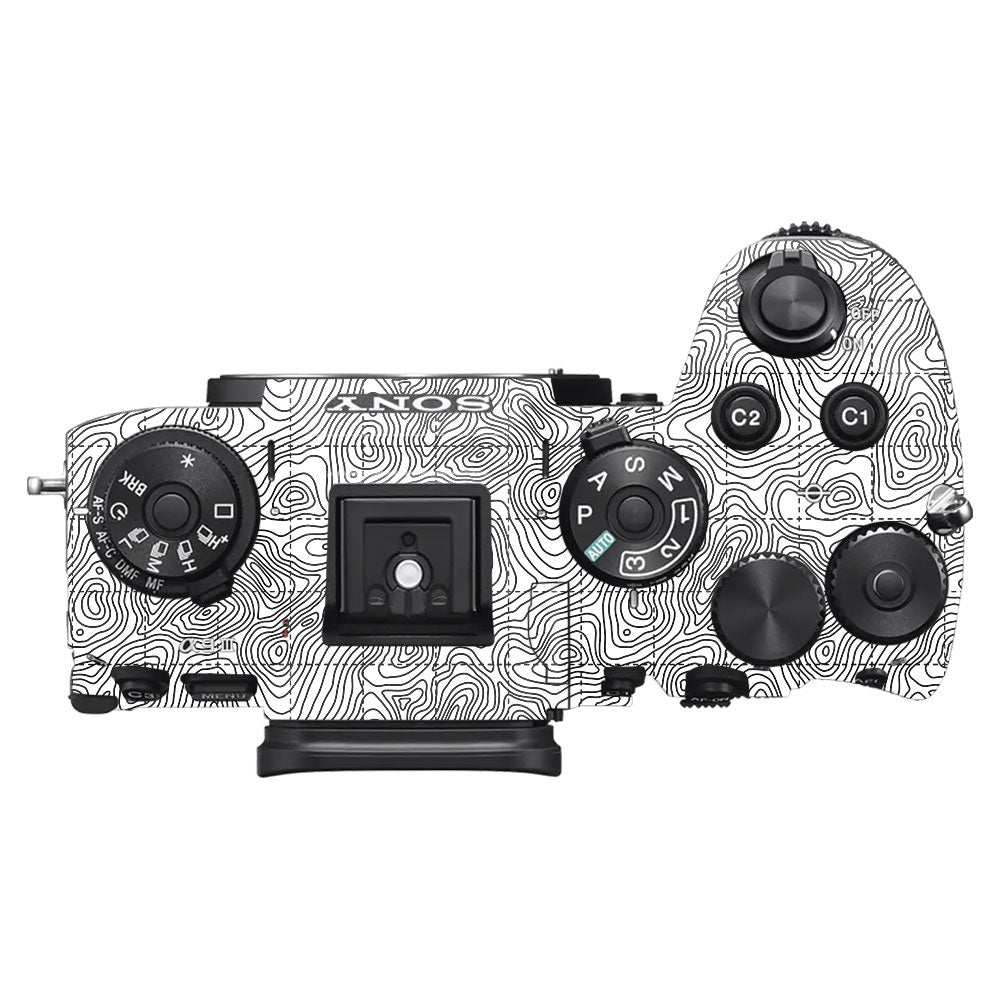 Textured Topo Flow Sony A9III Camera Skin