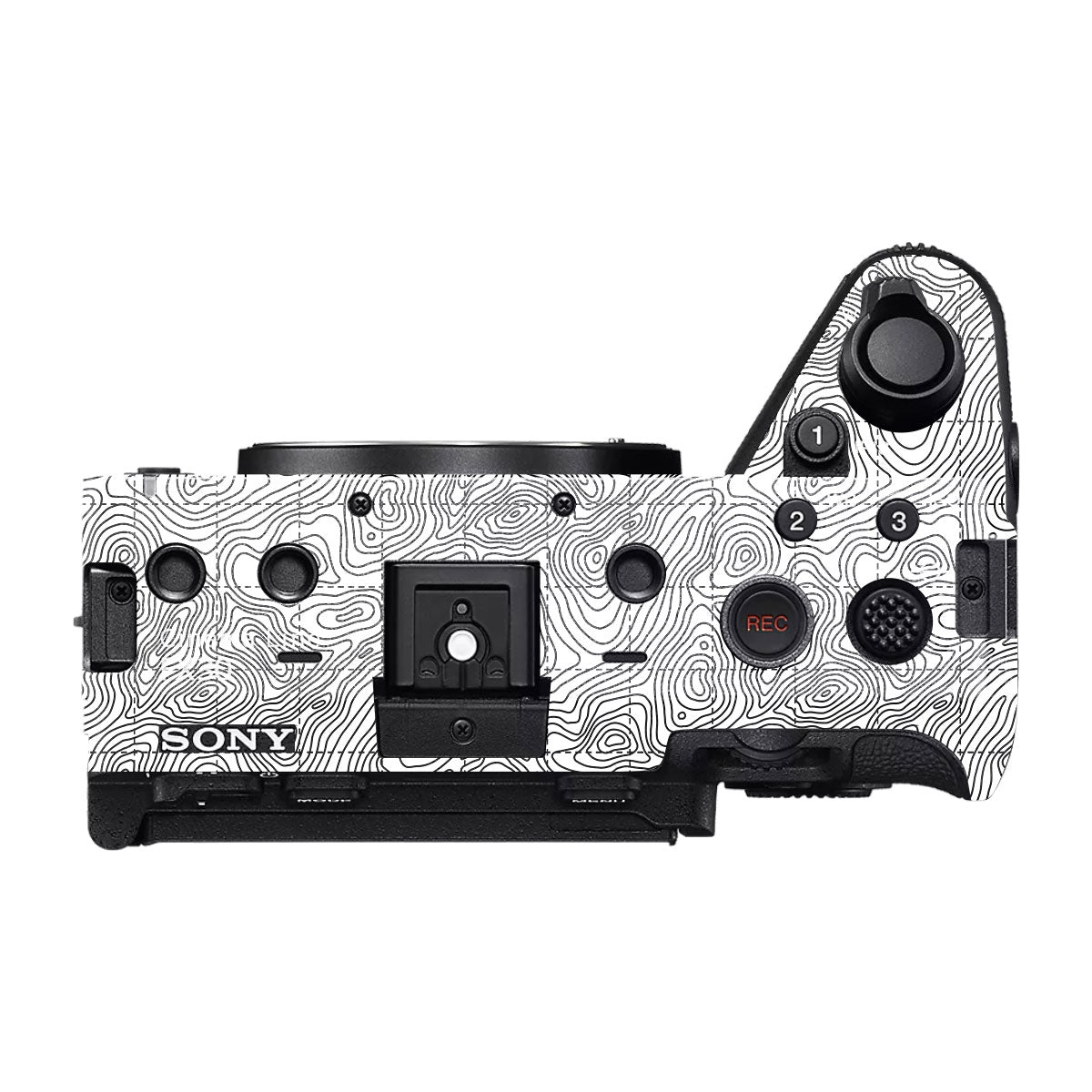 Textured Topo Flow Sony FX30 Camera Skin
