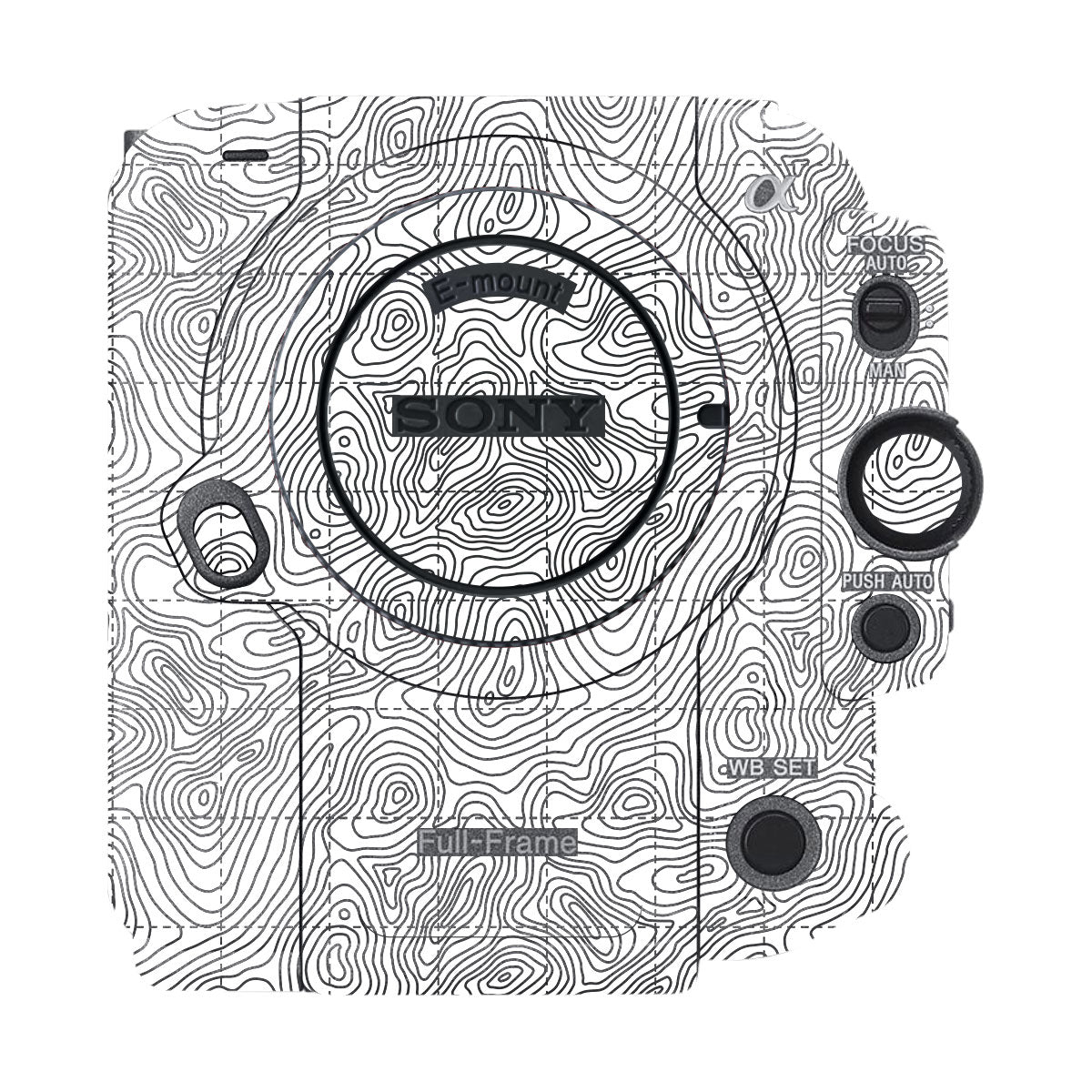 Textured Topo Flow Sony FX6 Camera Skin