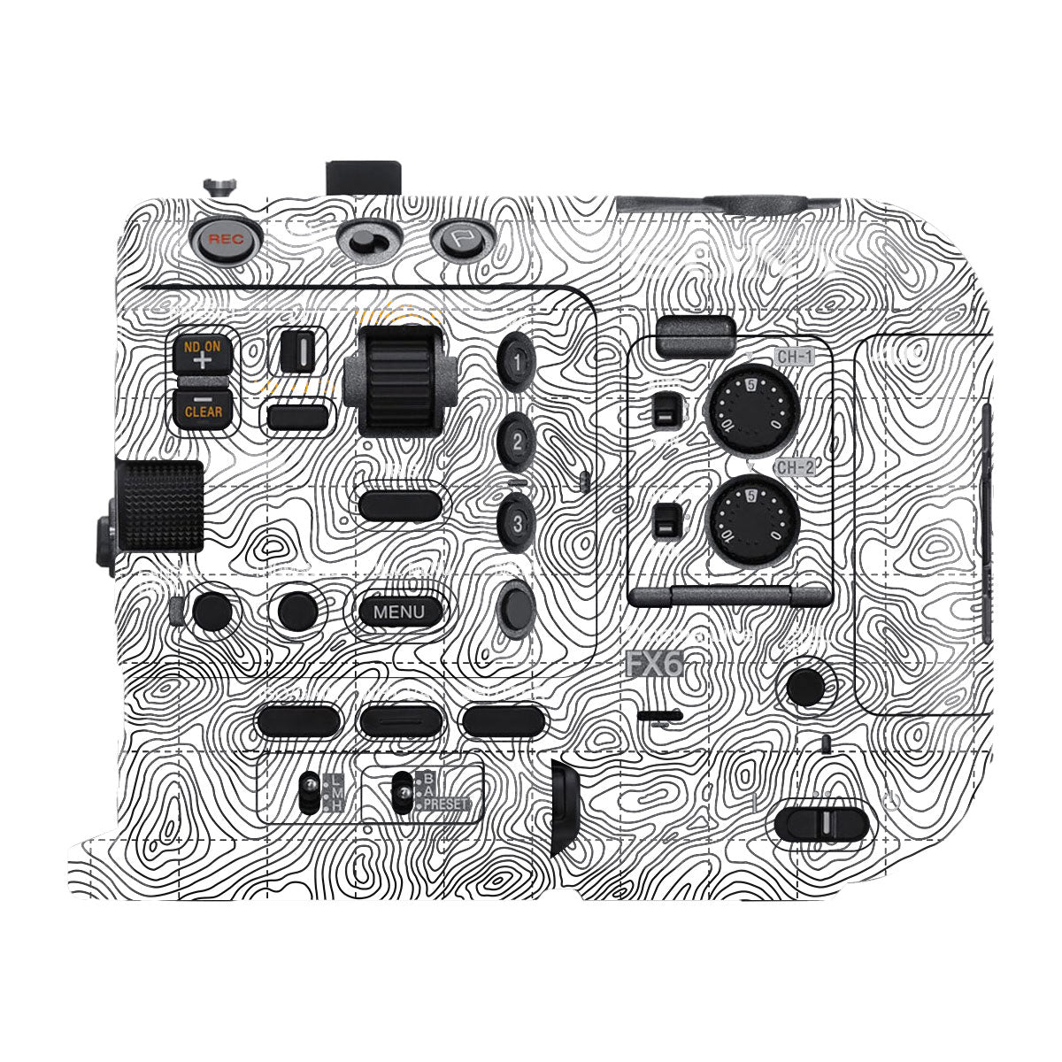 Textured Topo Flow Sony FX6 Camera Skin