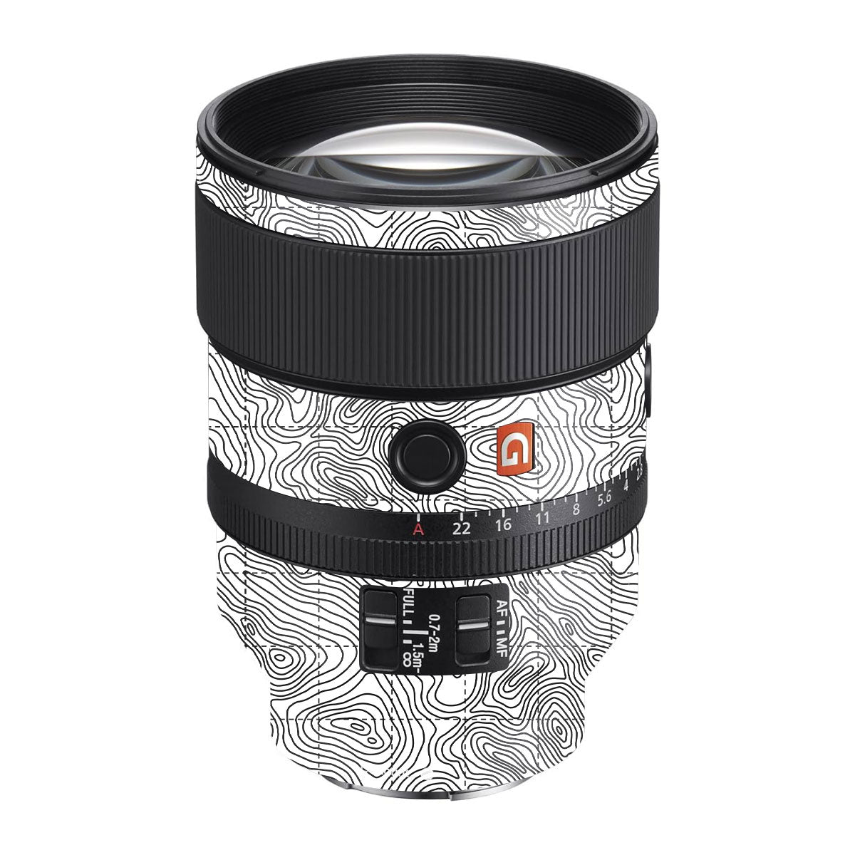 Textured Topo Flow Sony FE 135mm F/1.8 GM Camera Lens Skin