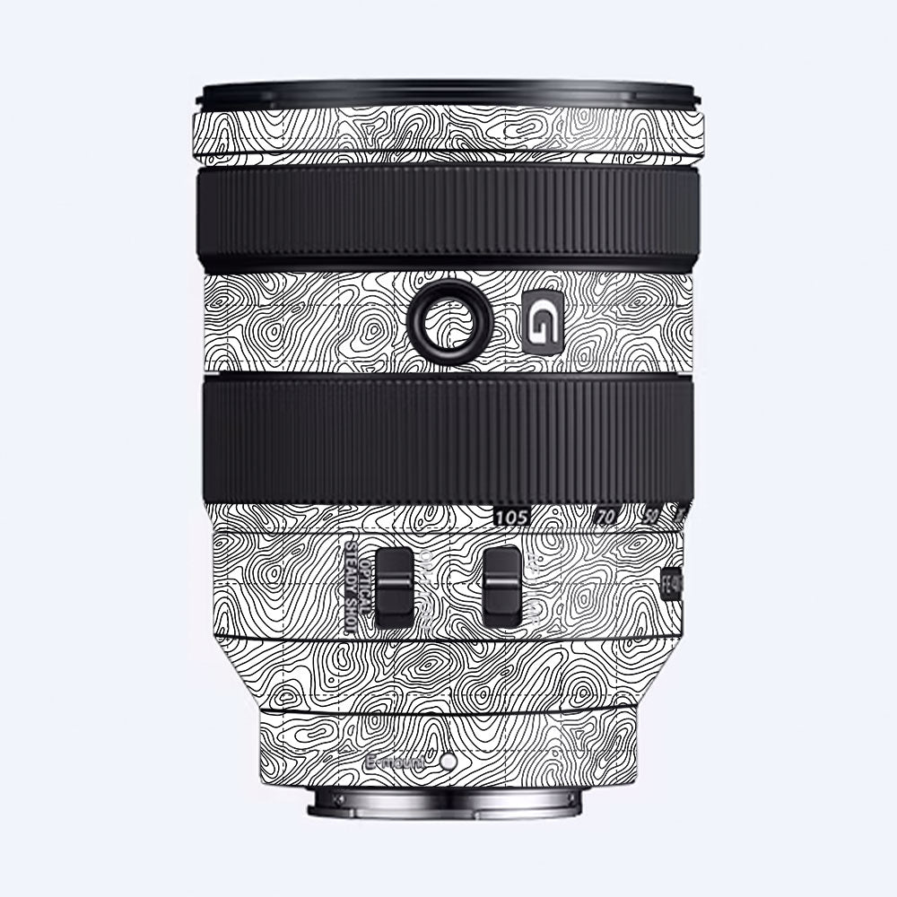 Textured Topo Flow Sony FE 24-105mm f/4 G OSS Camera Lens Skin