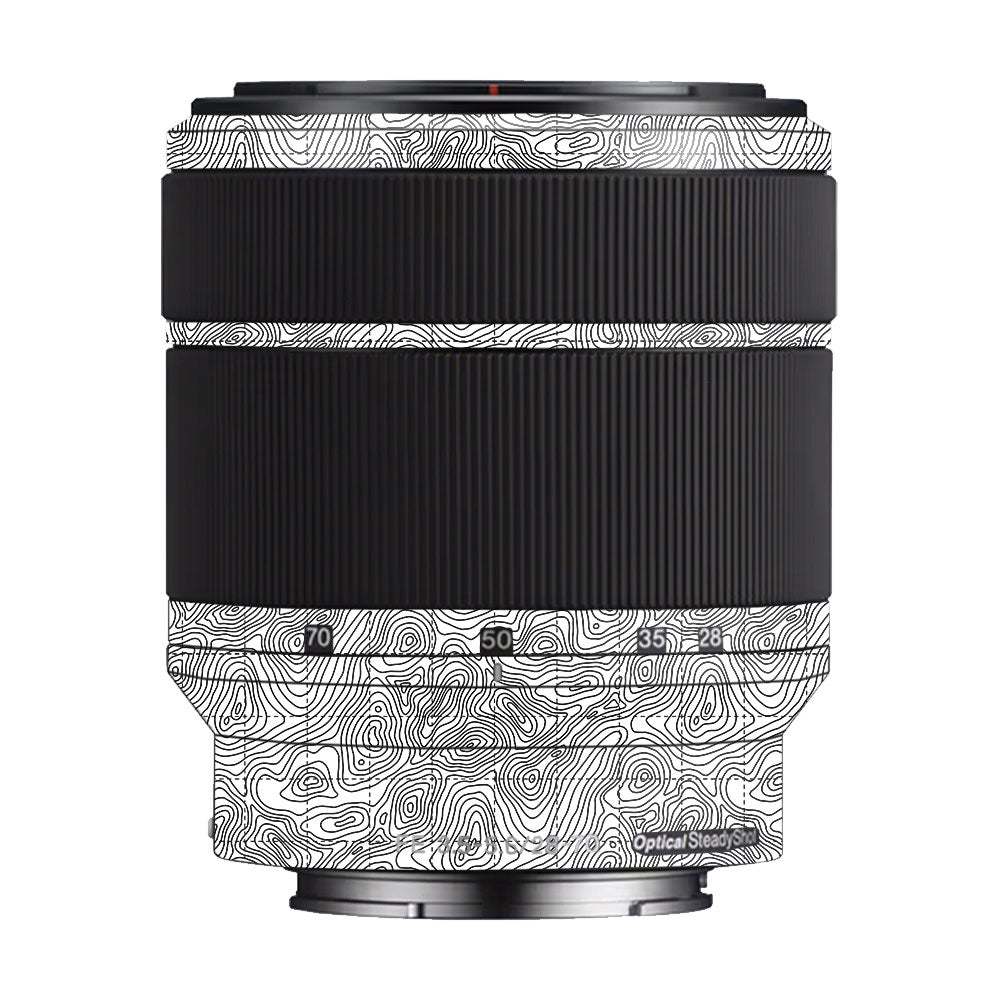 Textured Topo Flow Sony FE 28-70mm f/3.5–5.6 OSS Camera Lens Skin