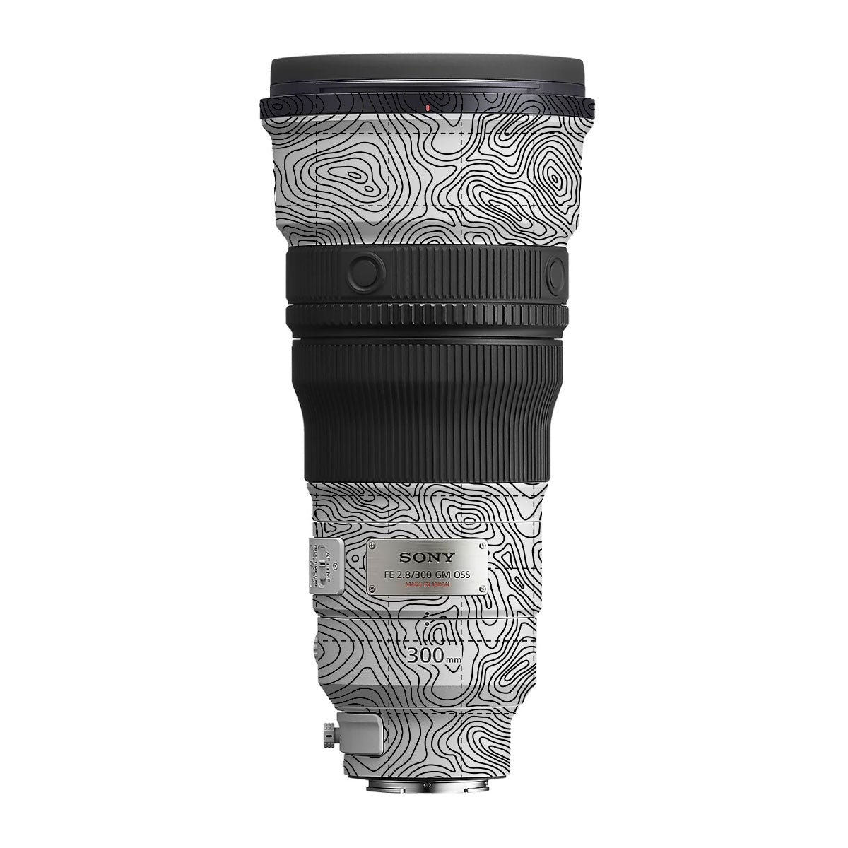 Textured Topo Flow Sony FE 300mm F/2.8 GM OSS Camera Lens Skin