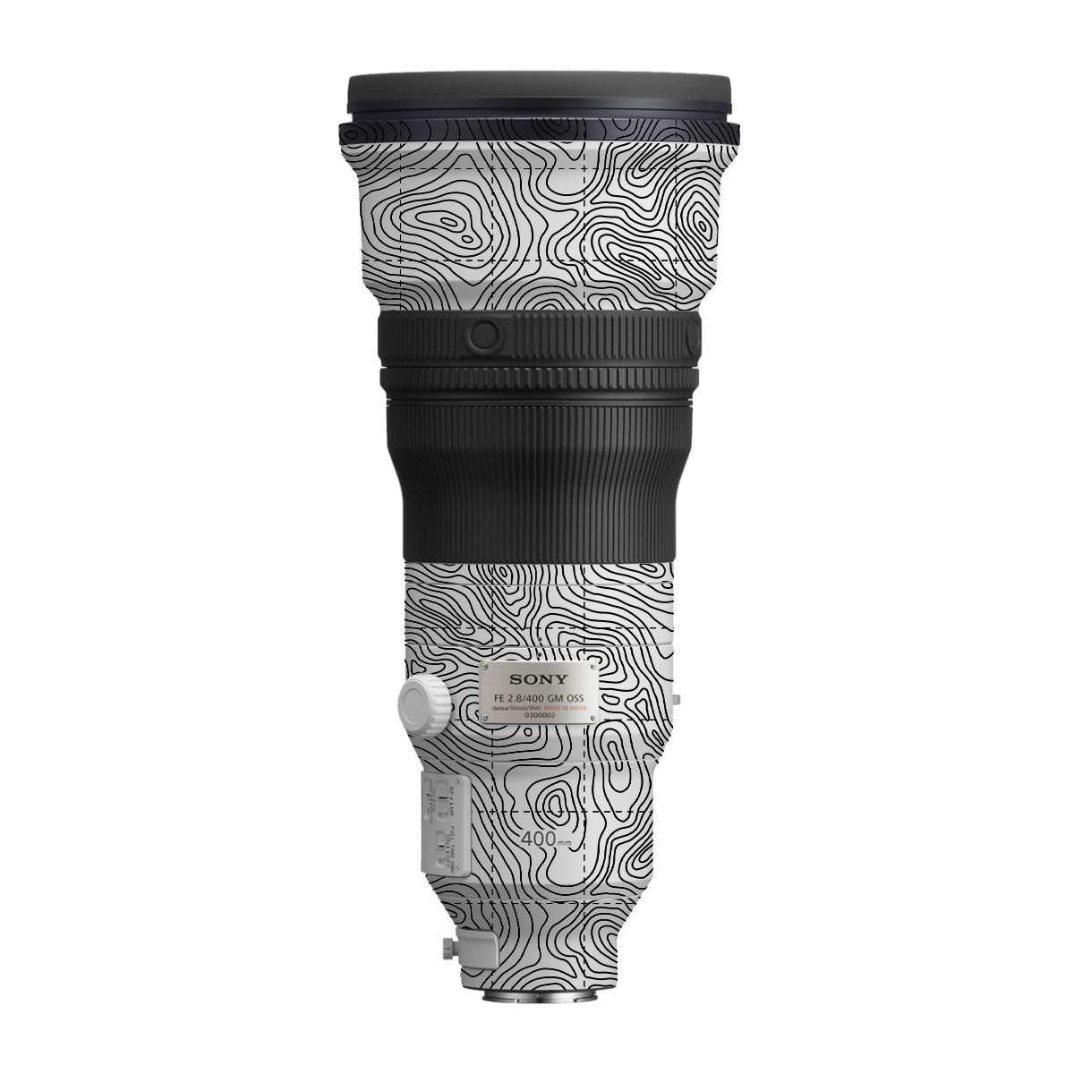 Textured Topo Flow Sony FE 400mm F/2.8 GM Camera Lens Skin