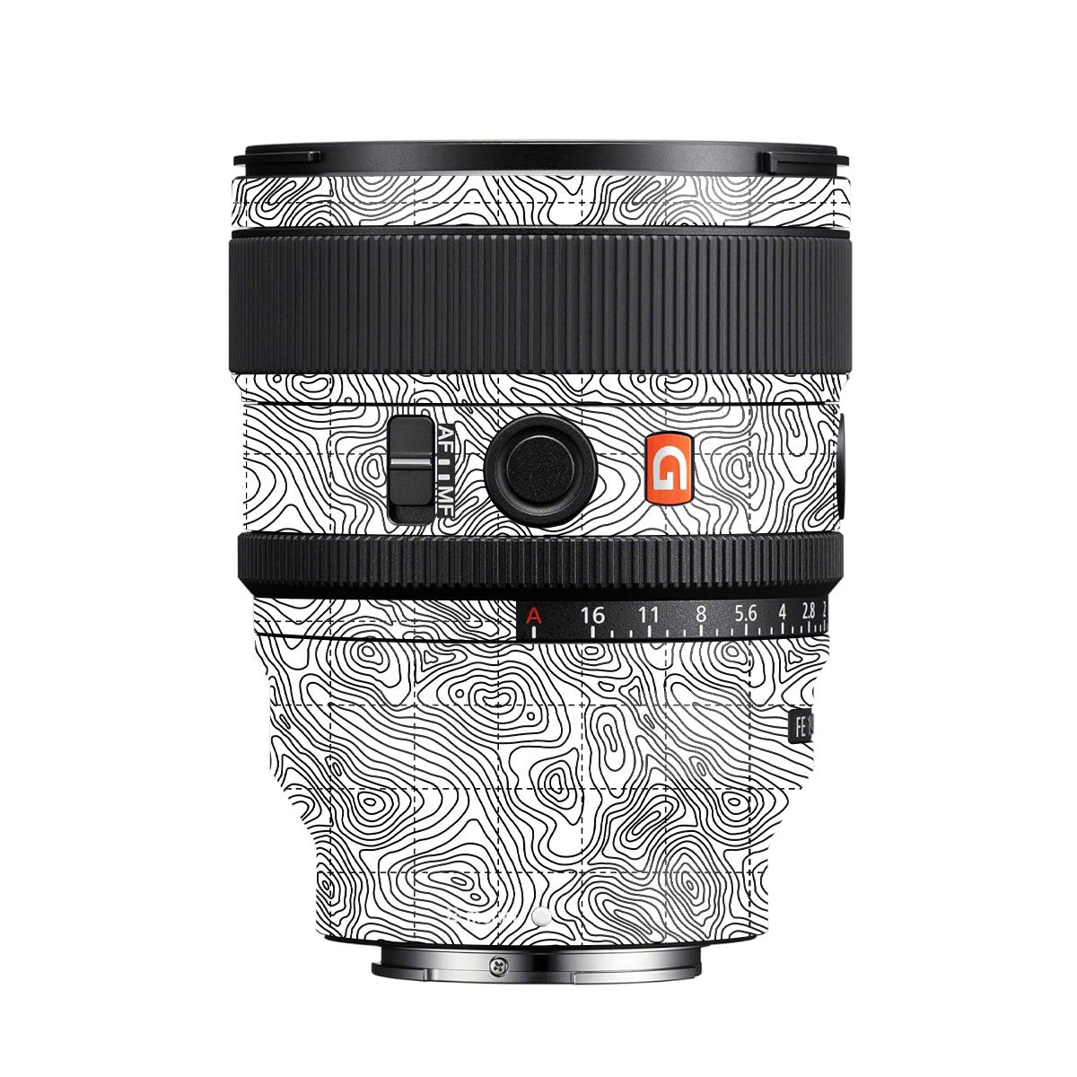 Textured Topo Flow Sony FE 50mm F/1.2 GM Camera Lens Skin