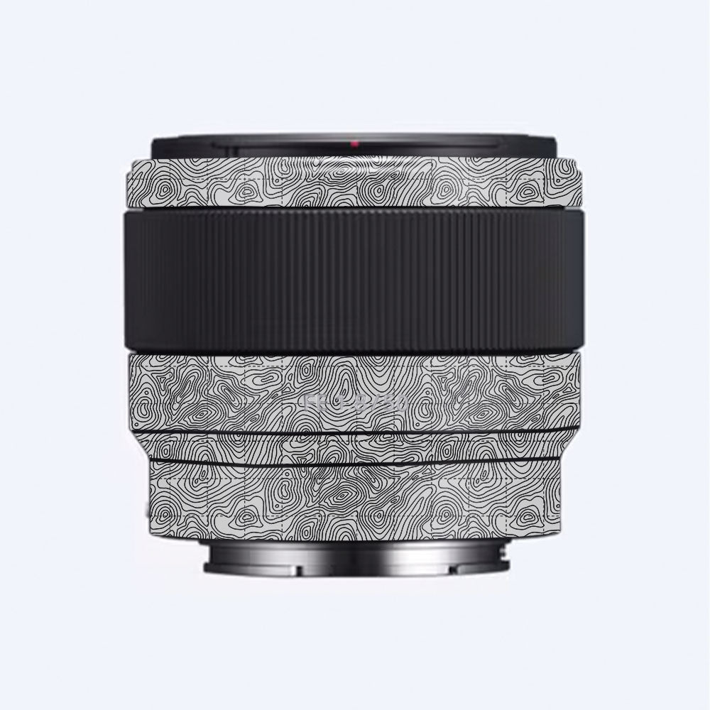 Textured Topo Flow Sony FE 50mm f/1.8 Camera Lens Skin