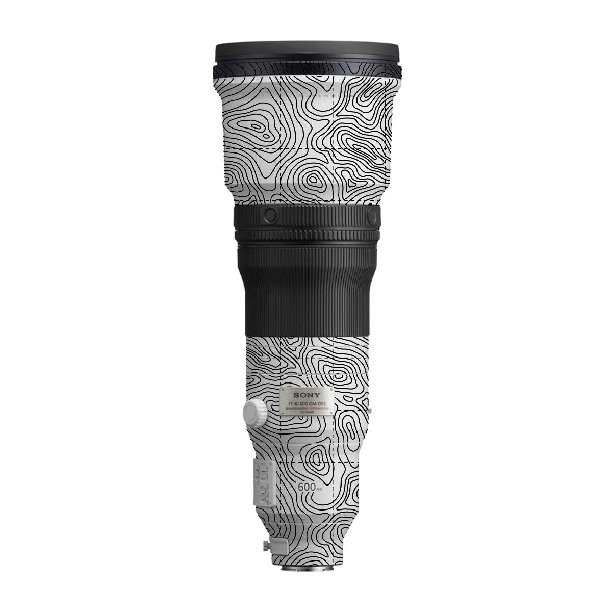 Textured Topo Flow Sony FE 600mm F/4 GM OSS Camera Lens Skin