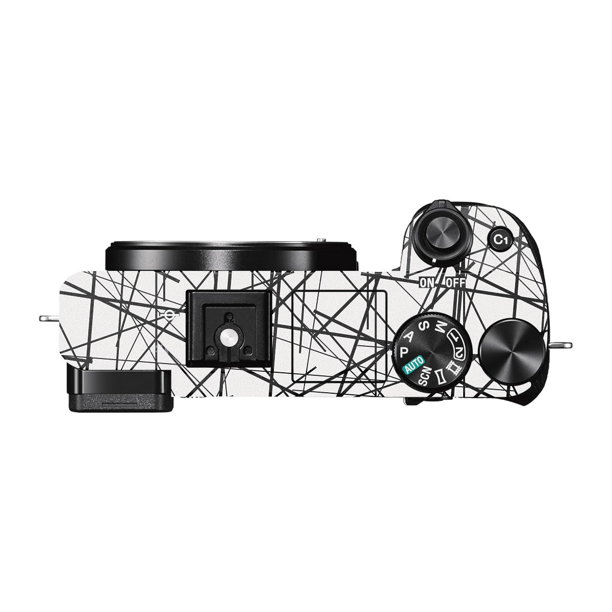 Textured White Chaos Line Sony A6500 Camera Skins
