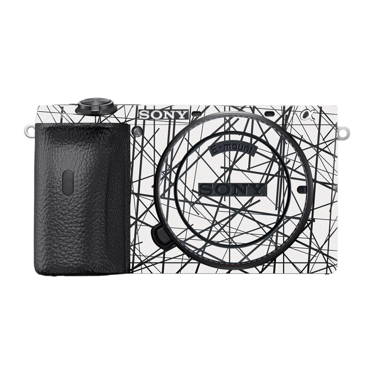 Textured White Chaos Line Sony A6700 Camera Skin