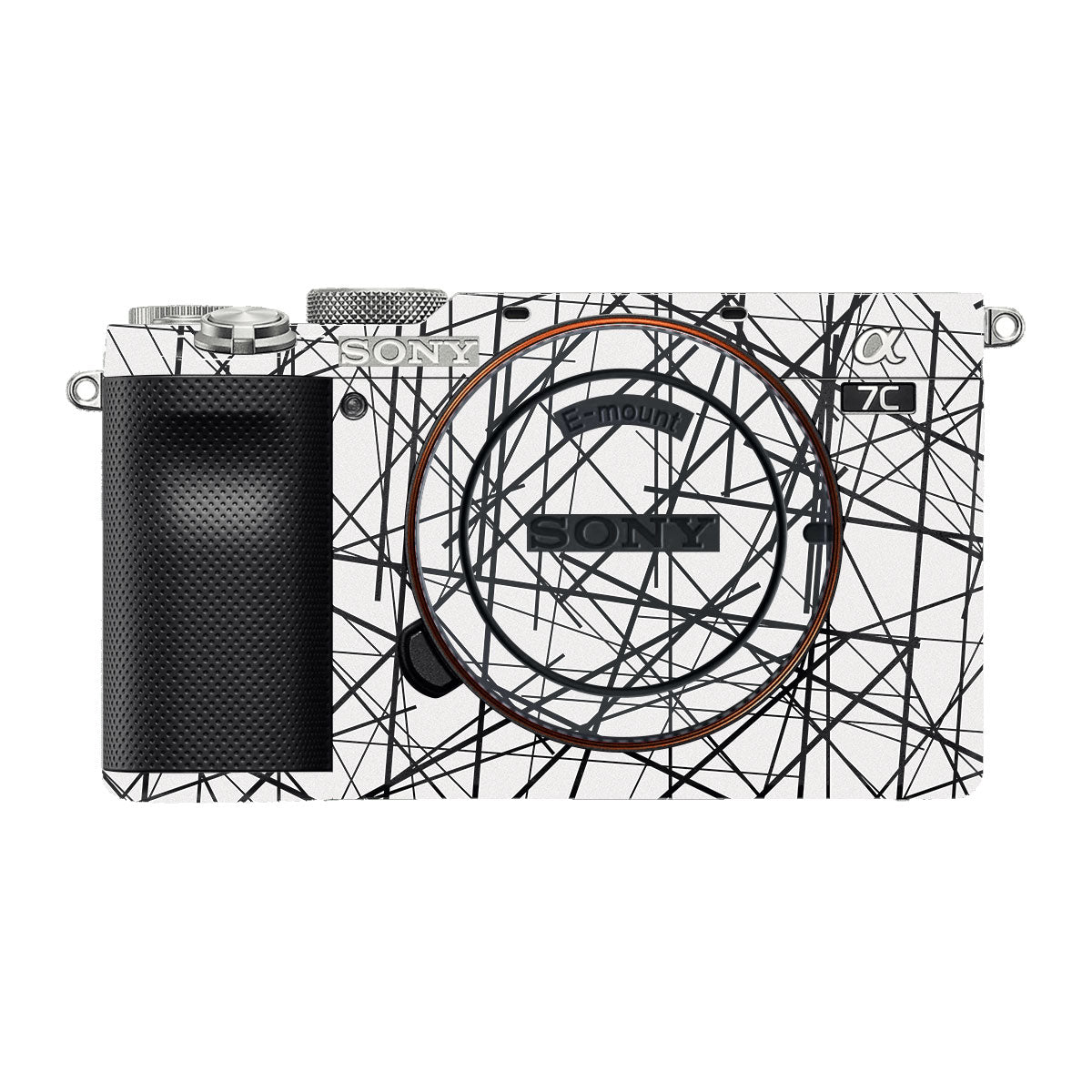 Textured White Chaos Line Sony A7 C Camera Skin