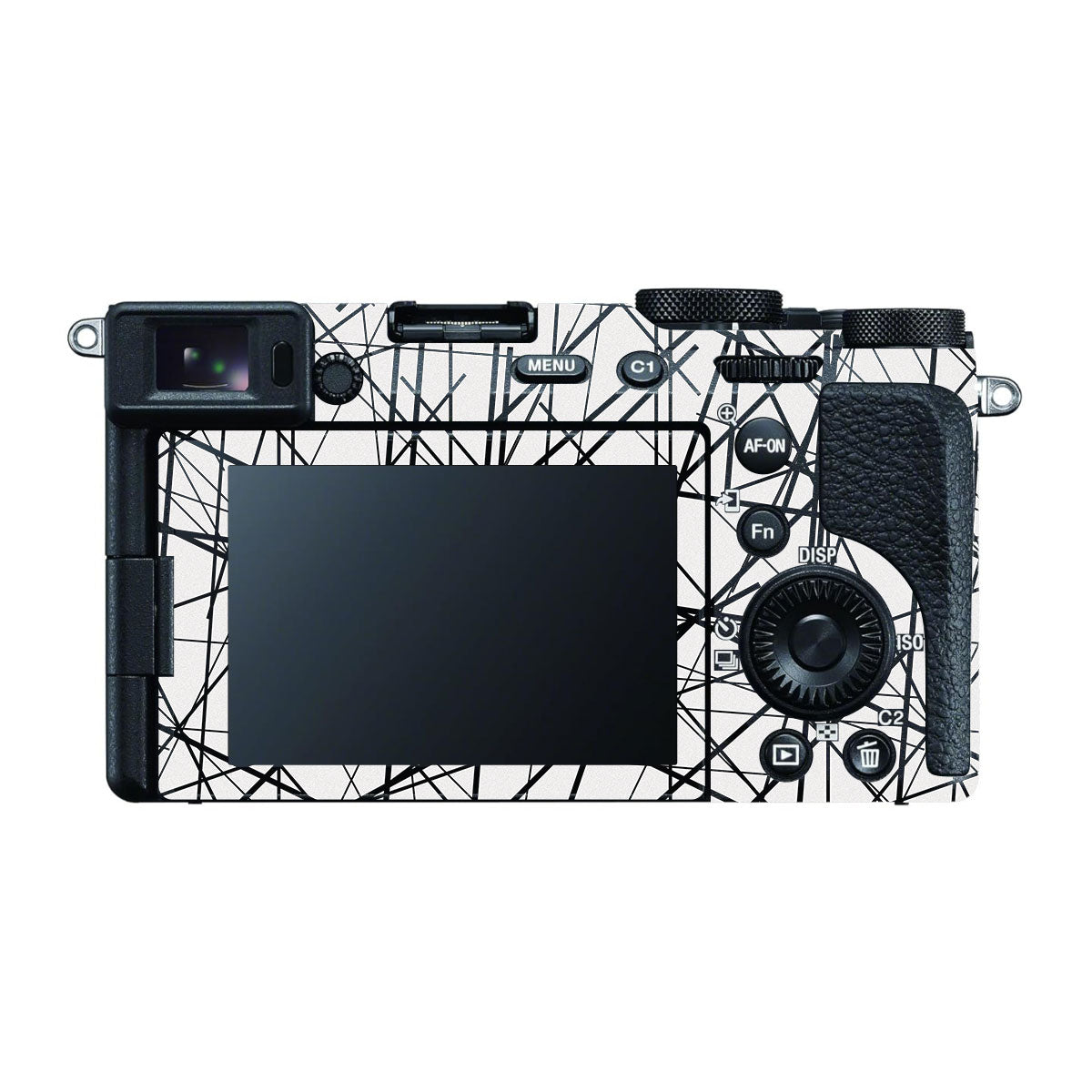 Textured White Chaos Line Sony A7 CII Camera Skin