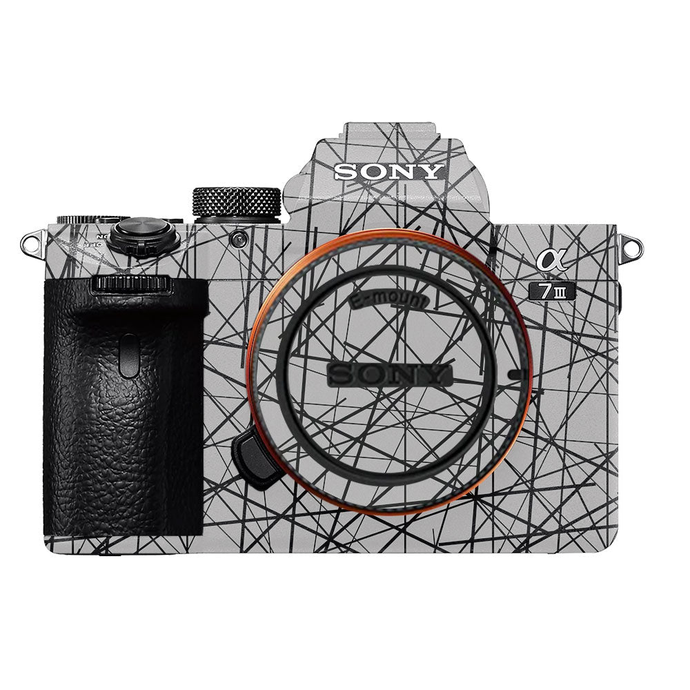 Textured White Chaos Line Sony A7MIII Camera Skin