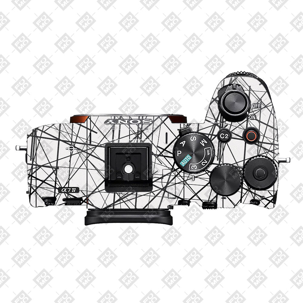 Textured White Chaos Line Sony A7MIV Camera Skin