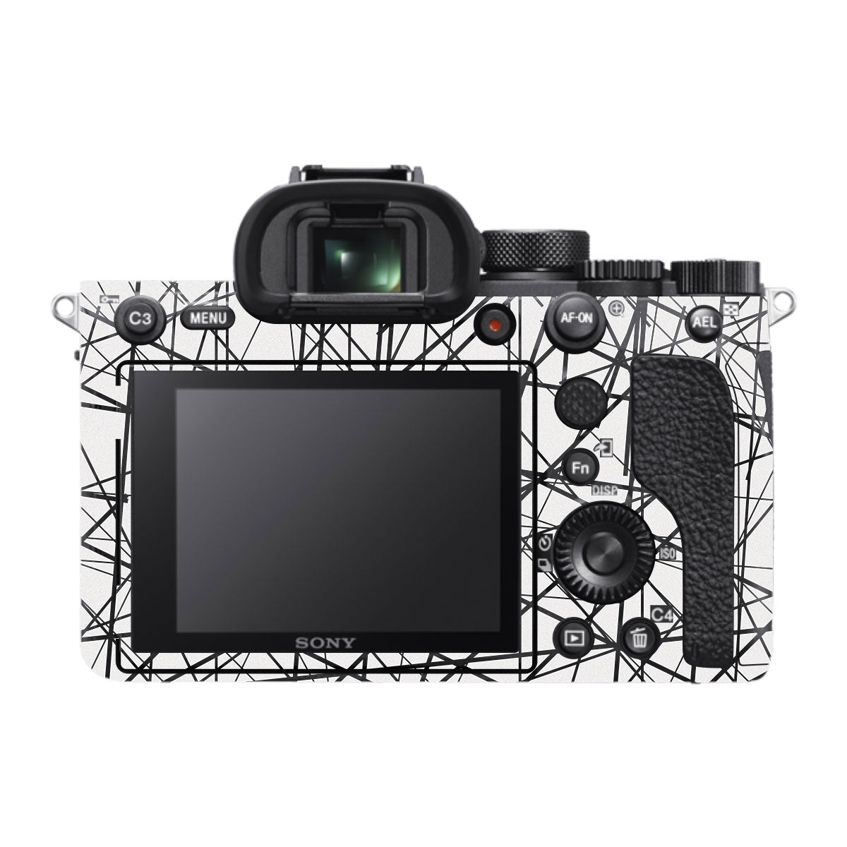 Textured White Chaos Line Sony A7RV Camera Skin