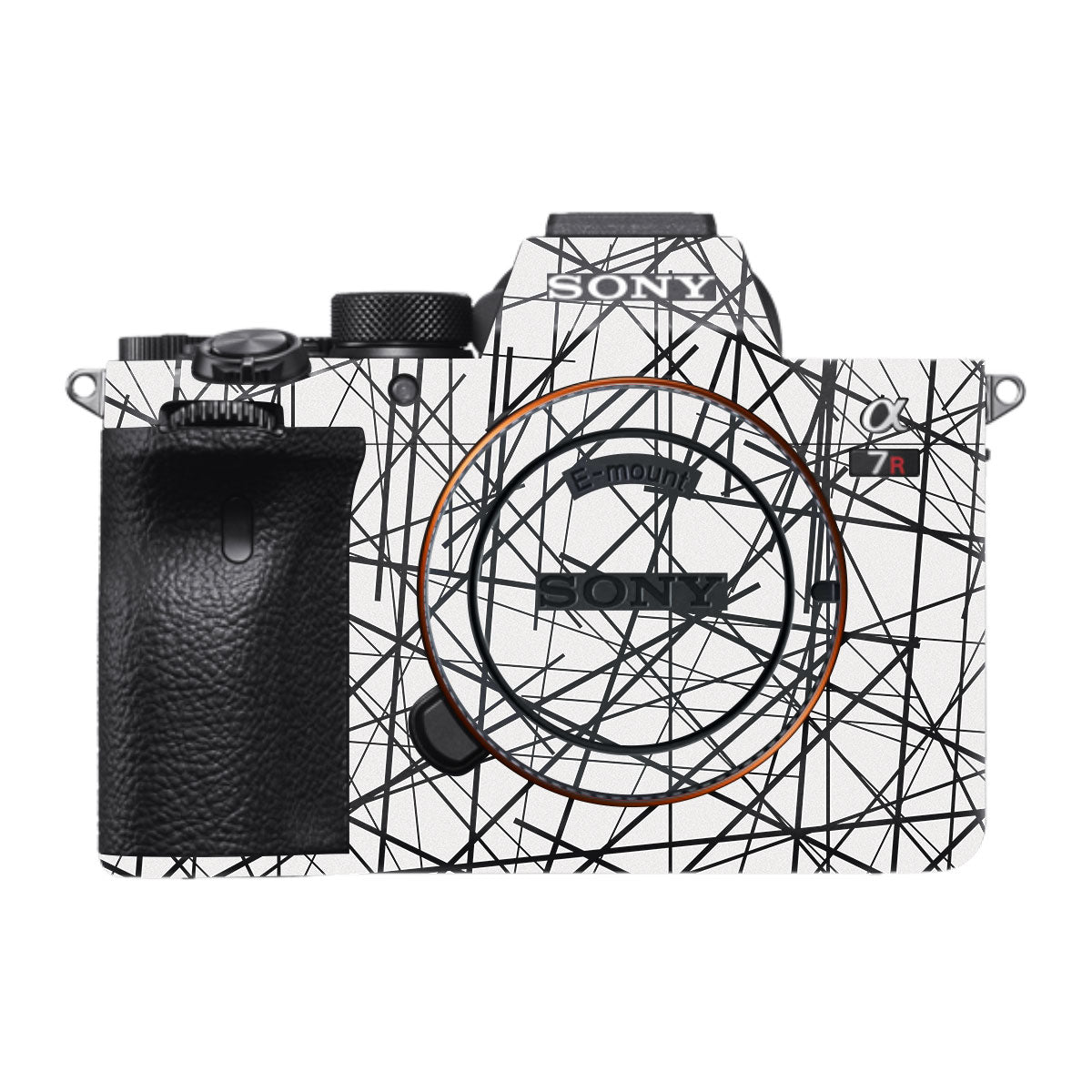 Textured White Chaos Line Sony A7RV Camera Skin