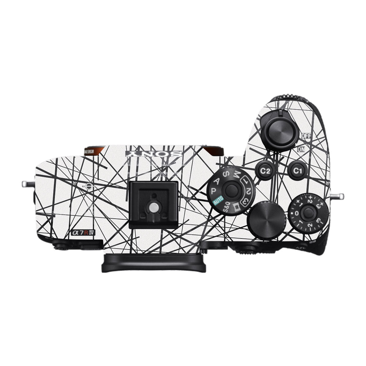 Textured White Chaos Line Sony A7RV Camera Skin
