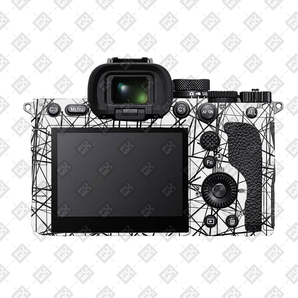 Textured White Chaos Line Sony A7 S Camera Skin