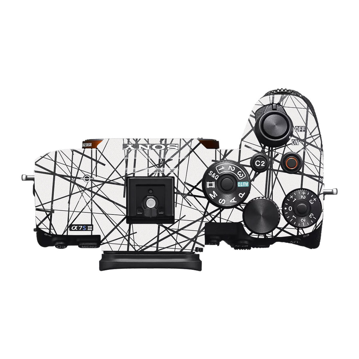 Textured White Chaos Line Sony A7S II Camera Skins