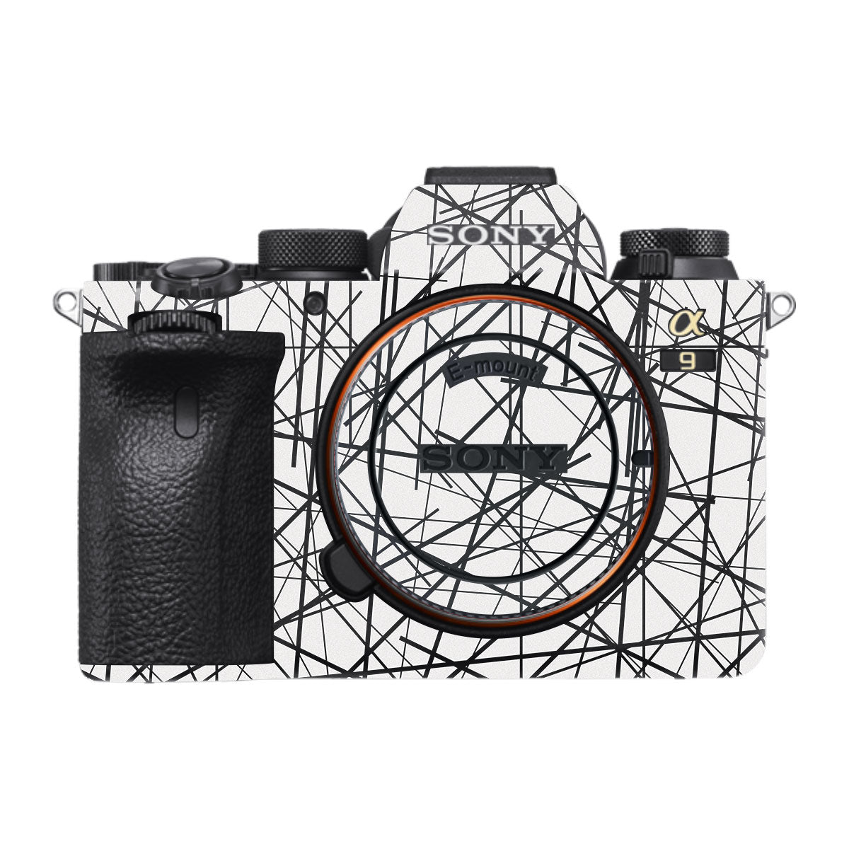 Textured White Chaos Line Sony A9 Camera Skins