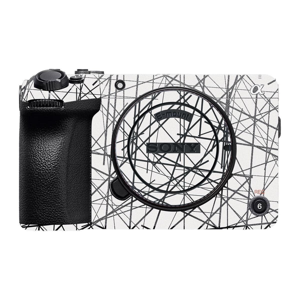 Textured White Chaos Line Sony FX30 Camera Skin