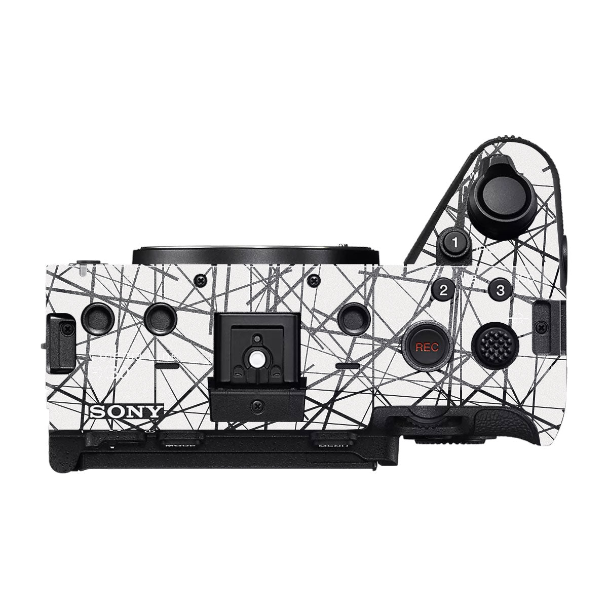 Textured White Chaos Line Sony FX30 Camera Skin