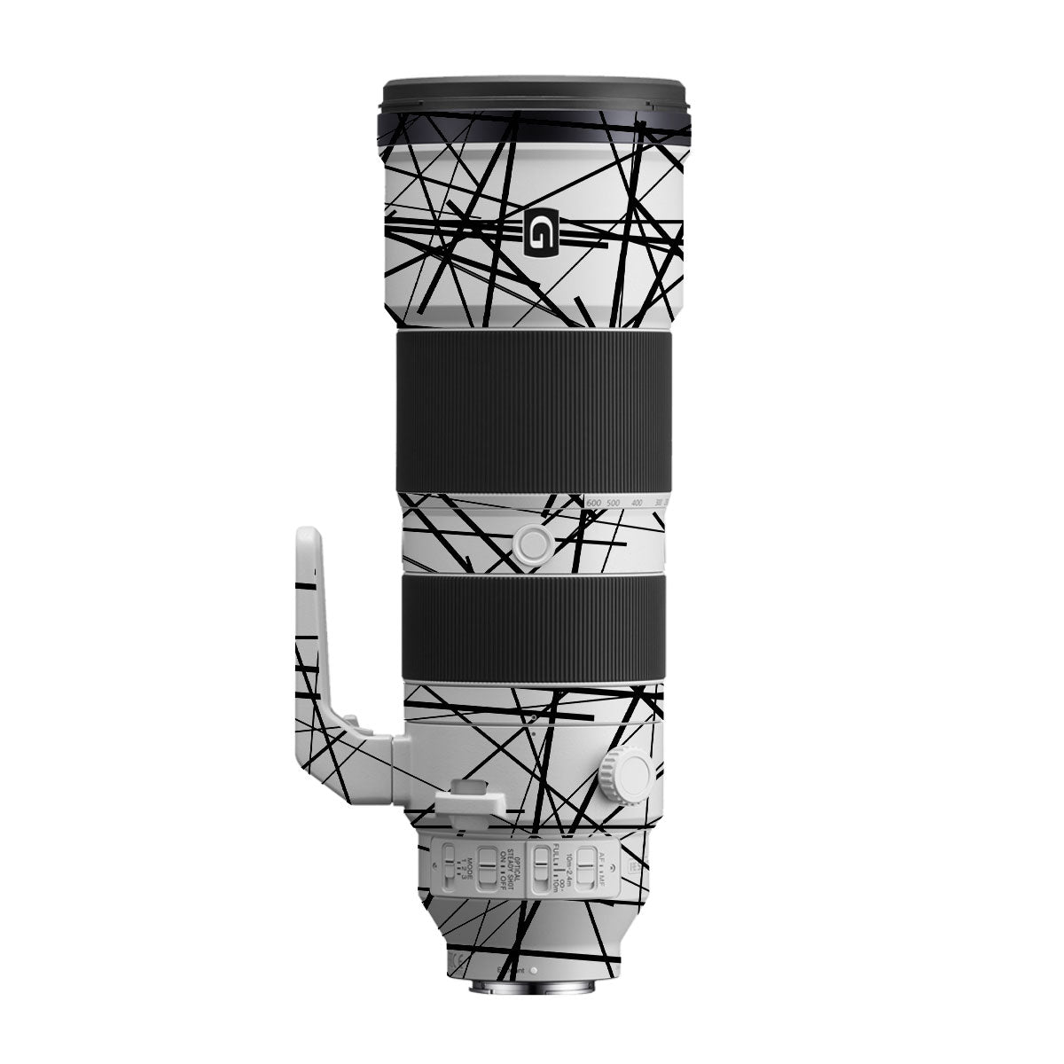 Textured White Chaos Line Sony FE 200-600mm F/5.6-6.3 G OSS Camera Lens Skin