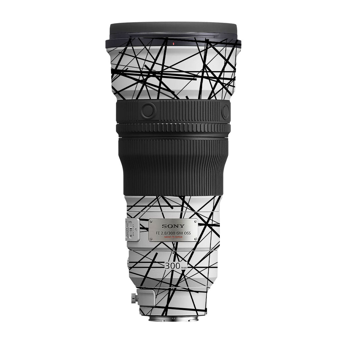 Textured White Chaos Line Sony FE 300mm F/2.8 GM OSS Camera Lens Skin