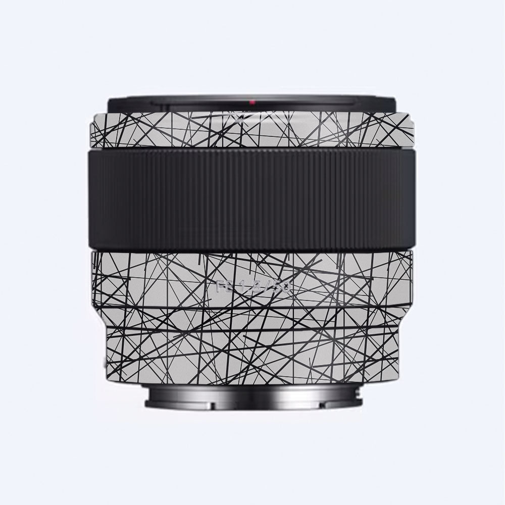 Textured White Chaos Line Sony FE 50mm f/1.8 Camera Lens Skin