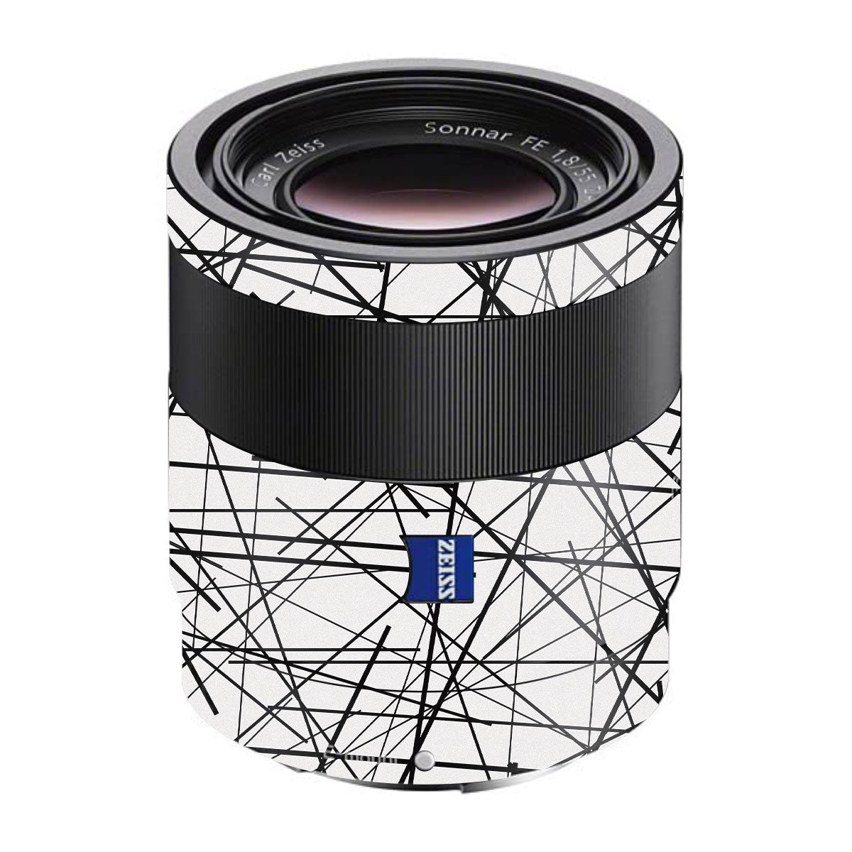 Textured White Chaos Line Sony FE 55mm F/1.8 ZA Camera Lens Skin