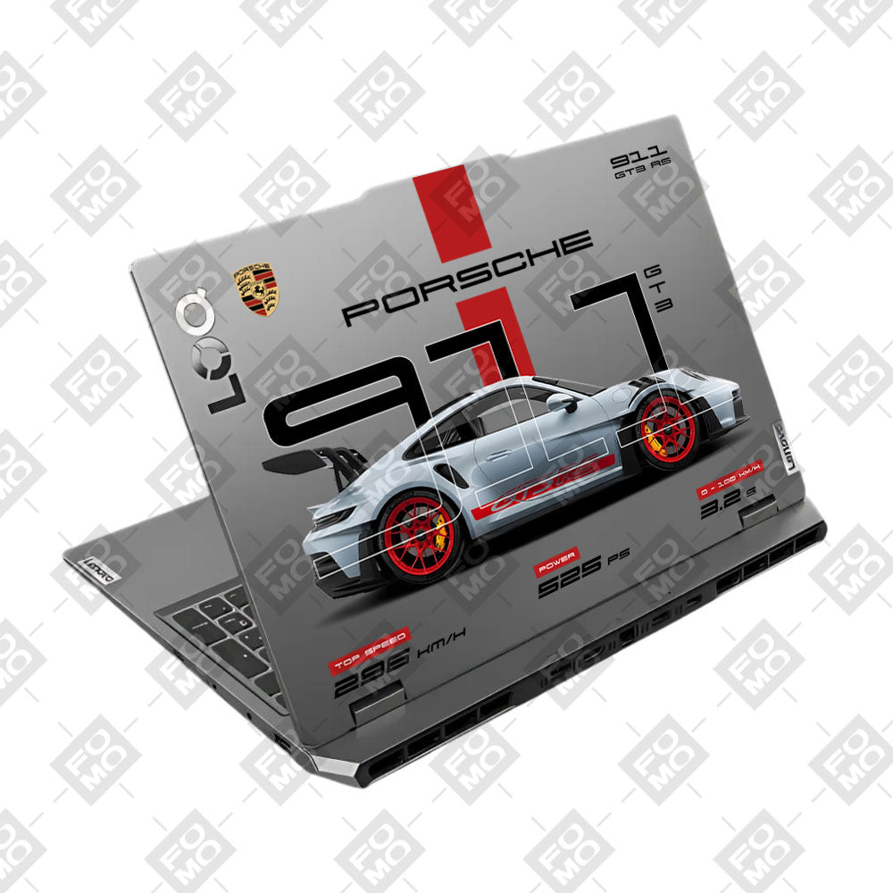 Transparent Porsche 911 GT3 RS Lenovo LOQ 2024 Laptop Skin