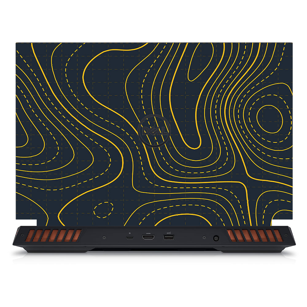 Yellow Contour Lines G15 5520, 5530 Laptop Skin