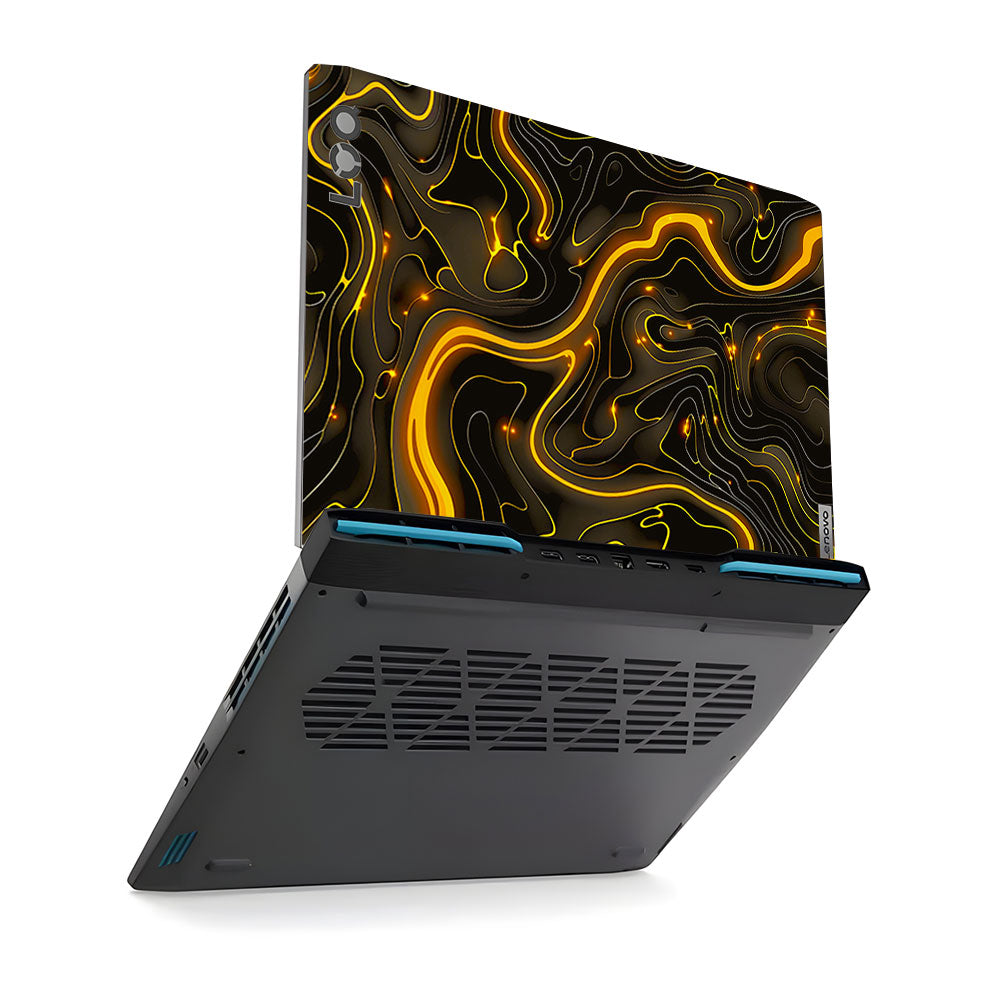 Golden Lava Waves Lenovo LOQ 2023 15IRH8, 15APH8 Laptop Skin