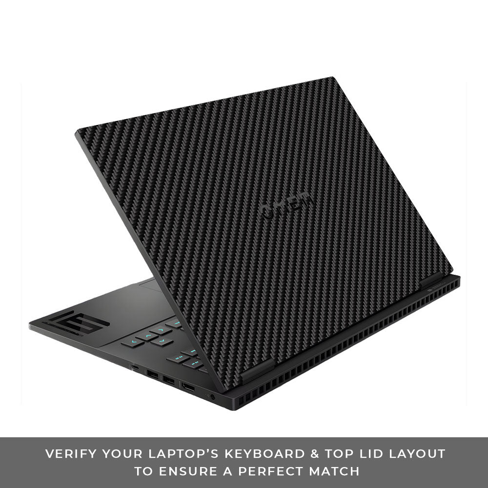 Textured Carbon Fibre HP Omen Gaming 16 Laptop Skin