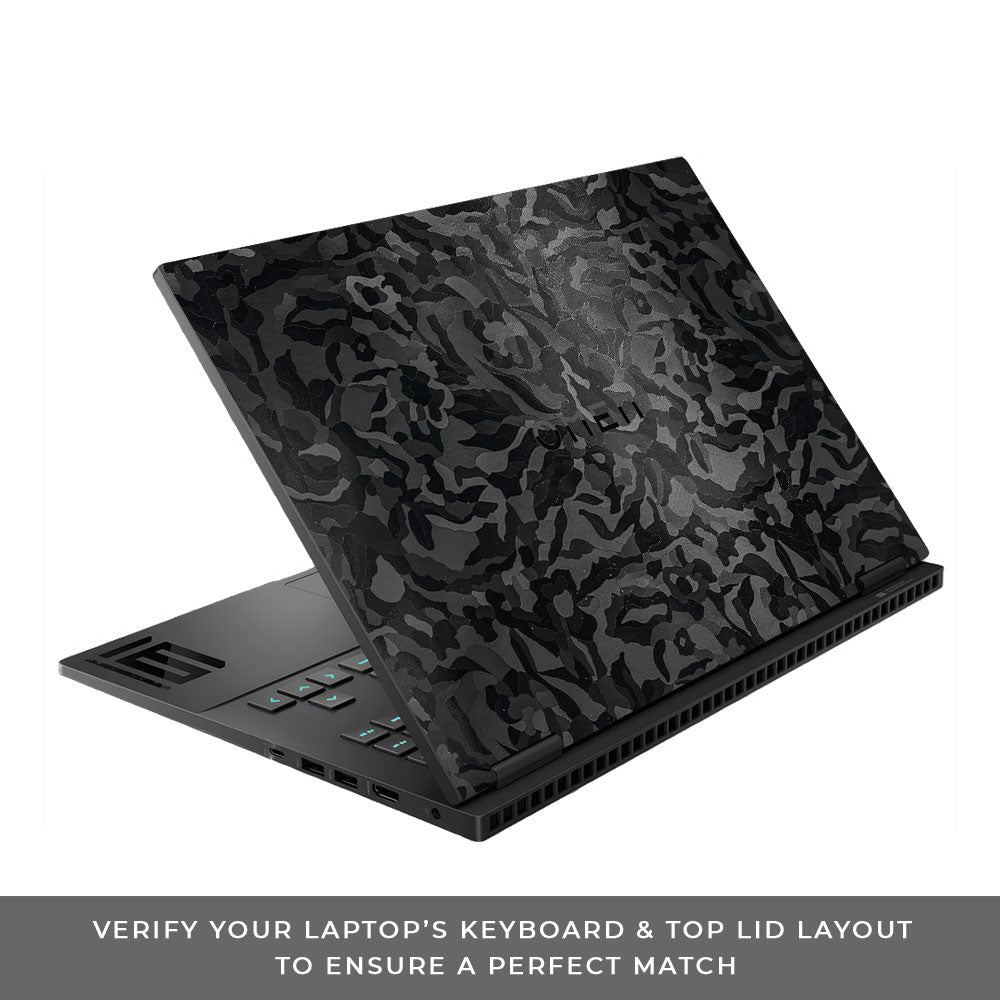 Textured Black Camouflage HP Omen Gaming 16 Laptop Skin