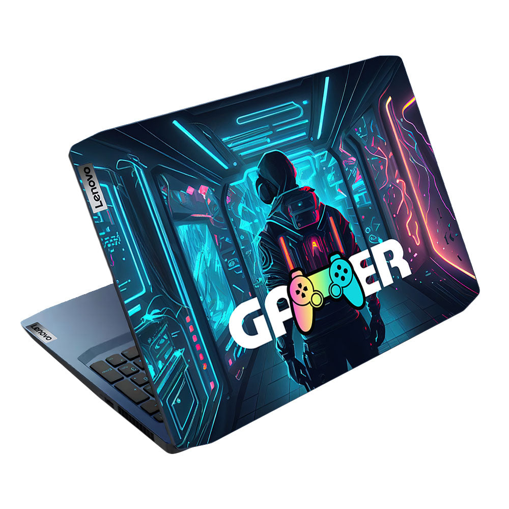 Gamer in Glowing Background Gaming Lenovo Ideapad Gaming 3 15ARH05 and 15IMH05 Laptop Skin