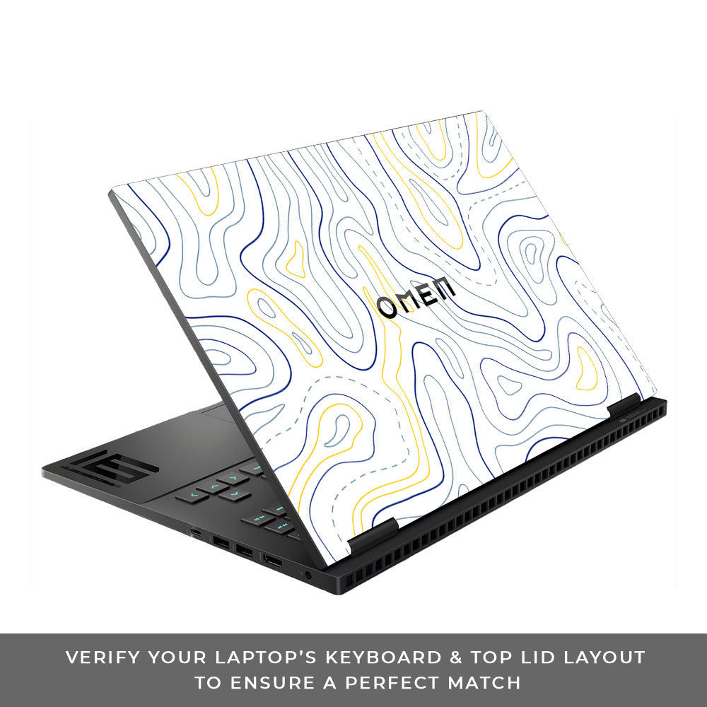 Minimalist Colorful Contours HP Omen Gaming 16 Laptop Skin
