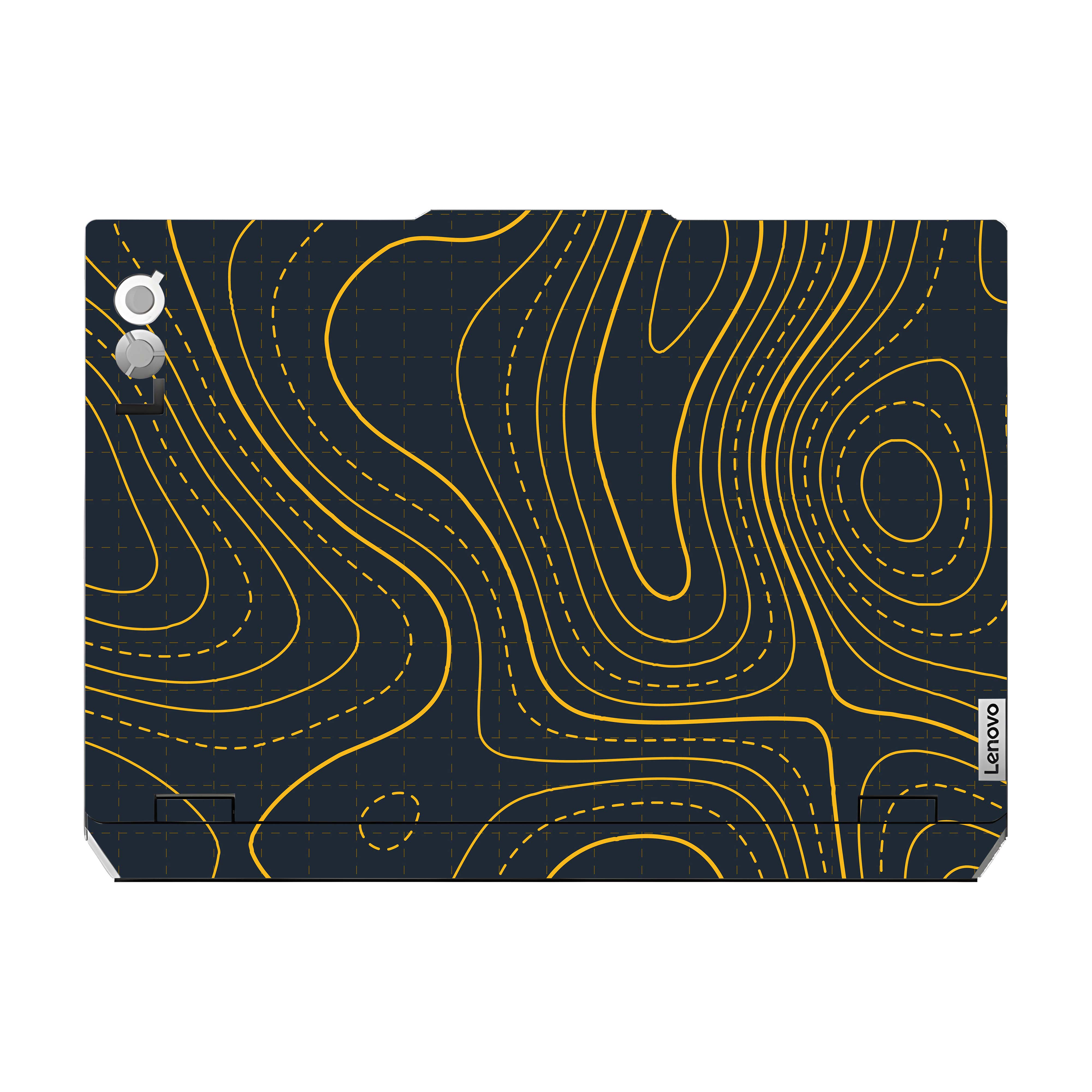 Yellow Contour Lines Lenovo LOQ 2024 Laptop Skin