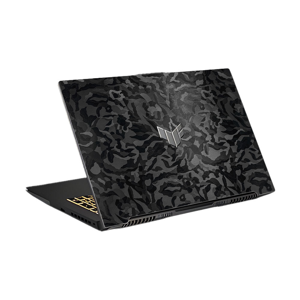Textured Black Camouflage Asus TUF Gaming F17 FX707Z Laptop Skin
