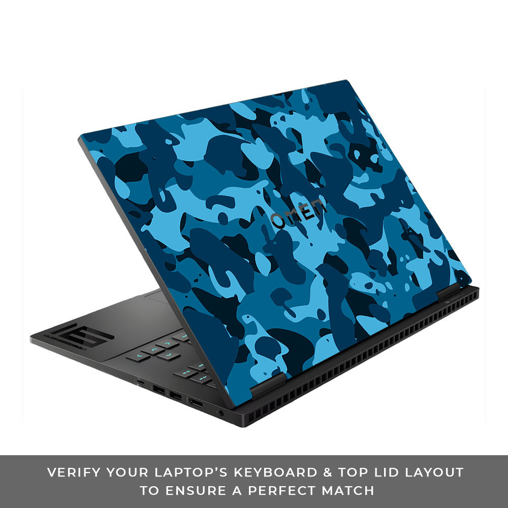 Deep Ocean Camo HP Omen Gaming 16 Laptop Skin